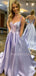 Sex A-Line Satin Purple Long Evening Prom Dresses, Long Custom Party prom dresses, MR7147