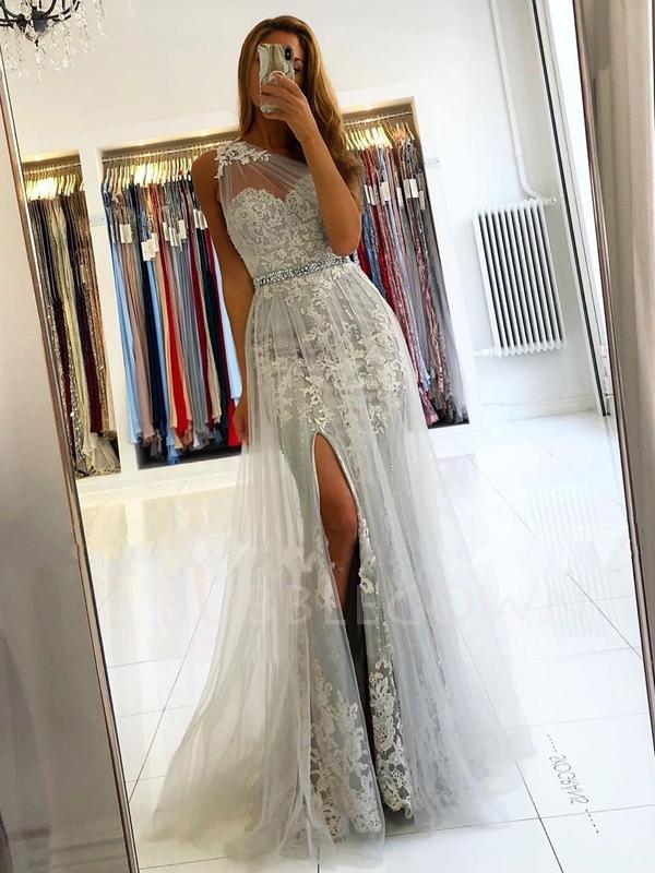Sexy Mermaid One Shoulder Lace Long Evening Prom Dresses, MR7239 Sexy Mermaid One Shoulder Lace Long Evening Prom Dresses, MR7239