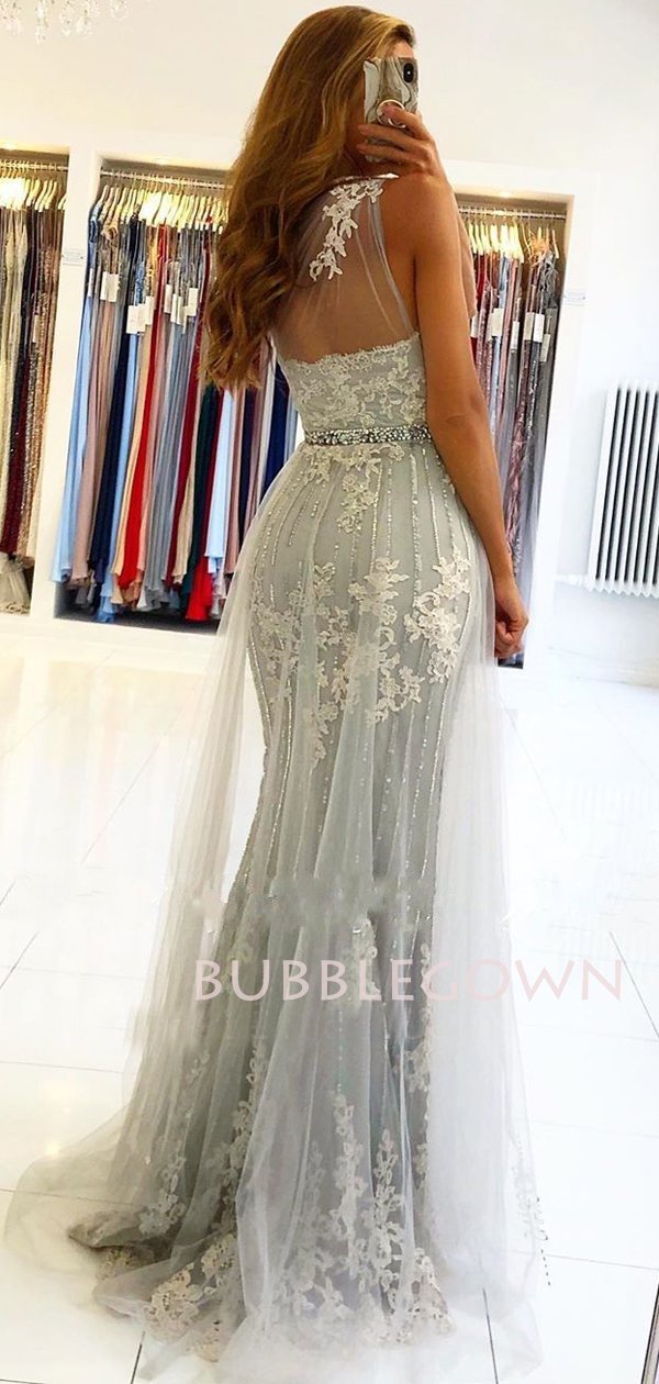 Sexy Mermaid One Shoulder Lace Long Evening Prom Dresses, MR7239 MarryLover Sexy Mermaid One Shoulder Lace Long Evening Prom Dresses, MR7239 MarryLover