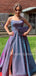 A-Line Backless Side Slit Sparkle Long Evening Prom Dresses, Cheap Custom Dresses,MR7270