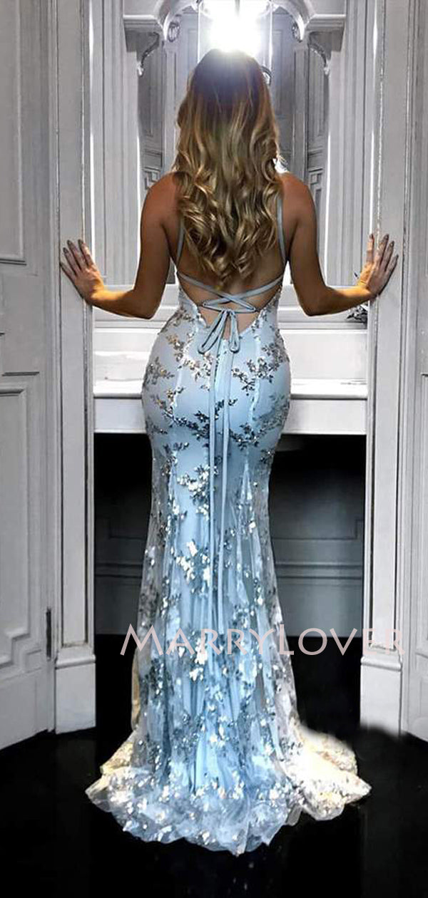 Grey Mermaid Backless Lace Mermaid Long Evening Prom Dresses, MR7271 MarryLover Grey Mermaid Backless Lace Mermaid Long Evening Prom Dresses, MR7271 MarryLover