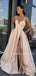 Red Satin V Neck Backless Long Evening Prom Dresses, Cheap Custom prom dresses, MR7319