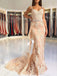 V Neck Appliques Beaded Lace Mermaid Long Evening Prom Dresses, Cheap Custom Prom Dresses, MR7497