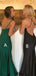 Green Elastic satin Spaghetti Straps mermaid Long Evening Prom Dresses, Cheap Custom Prom Dresses, MR7533