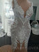 Mermaid Beaded V-neck Long Evening Prom Dresses, Cheap Prom Dress, MR7751
