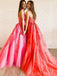 A-line Tulle Appliques Long Evening Prom Dresses, Spaghetti Straps Custom Prom Dress, MR8234