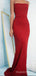 Mermaid Red Sparkly Spaghetti Straps Long Evening Prom Dresses, Custom Prom Dress, MR8485