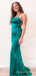 Mermaid Spaghetti Straps Satin Long Evening Prom Dresses, Custom Prom Dress, MR8603