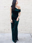 Mermaid Dark Green Velvet Long Evening Prom Dresses, Custom Prom Dress, MR8625