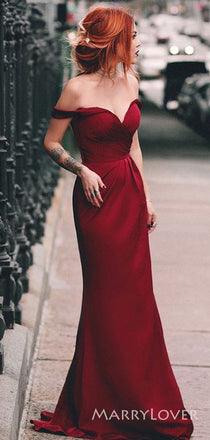 Sexy High Slit Prom Dress Strapless Sequin Formal Dress FD2791 - Burgundy /  Custom Size