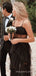 A-line Black Tulle Spaghetti Straps Long Evening Prom Dresses, Custom Prom Dress, MR8652