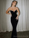 Elegant Black Spaghetti Straps Mermaid Long Evening Prom Dresses, Custom Prom Dress, MR8767