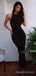 Mermaid Halter Black Backless Long Evening Prom Dresses, Custom Prom Dress, MR8795