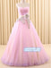 Charming Sweetheart Tulle  Sleevelesss With Applique Long Prom Dresses, OL039