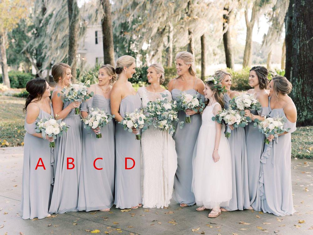 A-line Floor-length V-neck Long Chiffon Bridesmaid Dresses, BD0593 MarryLover A-line Floor-length V-neck Long Chiffon Bridesmaid Dresses, BD0593 MarryLover