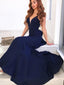 Newest Mermaid Sexy V-Neck Backless Long Prom Dress With Ruffles, PD003