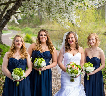 A-line Sweetheart Strapless Long Chiffon Bridesmaid Dresses With Pleats, BD0635