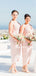 Sheath Spaghetti Straps Short Pleats Bridesmaid Dresses With SPlit, BD0646