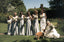 A-line Floor-length V-neck Backless Long Chiffon Bridesmaid Dresses, BD0610
