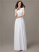 Floor-length Cap Sleeves Appliques Chiffon Bridesmaid Dresses