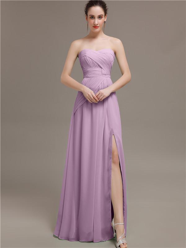 Sweetheart Split Side Bridesmaid Dresses