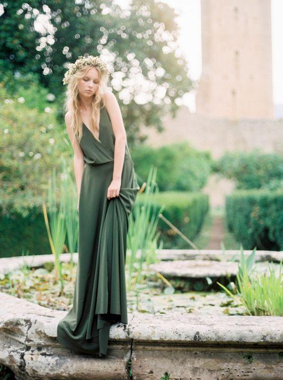 Cheap Spaghetti Straps V-neck Green Bridesmaid Dresses, BD0555 MarryLover Cheap Spaghetti Straps V-neck Green Bridesmaid Dresses, BD0555 MarryLover