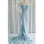 Charming Blue Lace Mermaid Elegant Cheap Long Bridesmaid Dresses, BG51476 - Bubble Gown