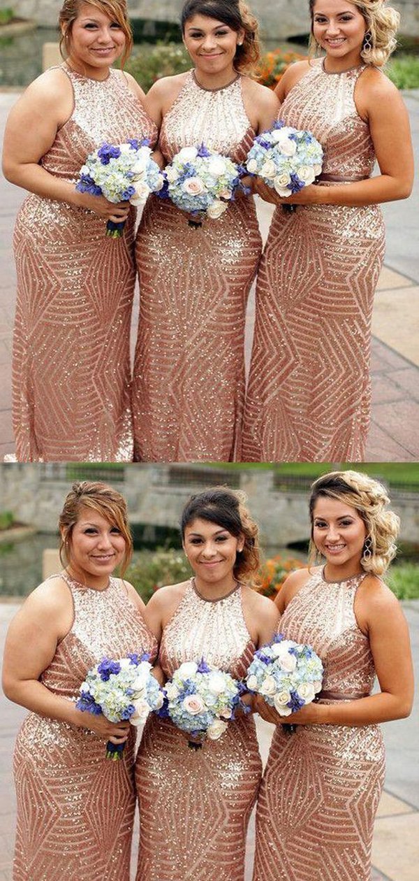 plus size rose gold dress for wedding Amazon.com: Madam Uniq Women Plus Size Sequin Dress Ribbon Sleeve V Neck Maxi Cocktail 1920s Evening Gown Wedding Guest Dresses (Gold,XL) : Clothing, Shoes & Jewelry