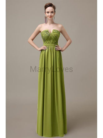 Sweetheart Chiffon Floor Length Bridesmaid Dresses