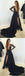 Hot Selling A-Line Long Sleeves High Slit Lace Top V-neck Long Prom Dresses, PD0119