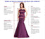 Red Appliques Long Evening Prom Dresses With Detachable Skirt, Homecoming dresses, MR7356