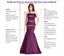 Satin Mermaid Side Slit Long Strapless Evening Prom Dresses, Cheap Custom Prom Dresses, MR7506