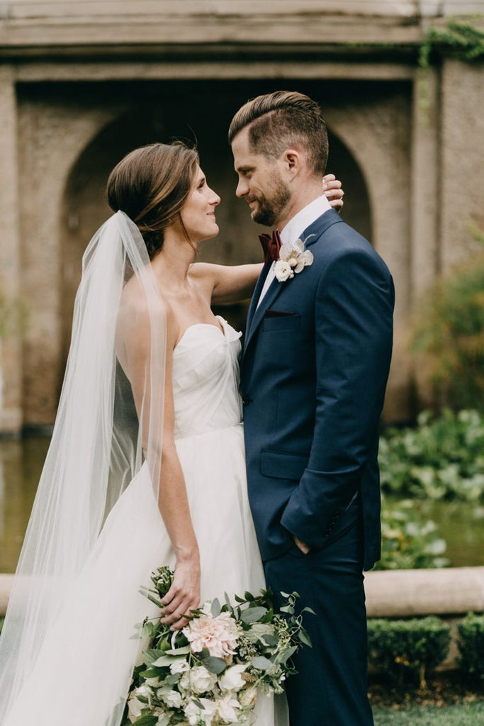 A-line Sweetheart Strapless Simple Elegant Long Tulle Wedding dresses, MarryLover A-line Sweetheart Strapless Simple Elegant Long Tulle Wedding dresses, MarryLover