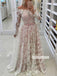 Charming Long Sleeves Full Lace Long Prom Dresses FP1217