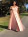 A-line Off Shoulder Applique Evening Prom Dresses, Sweet 16 Prom Dresses, OL091