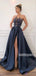 A-line Side Split Popular Long Prom Dresses FP1127