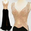 Black Side Slit Beading Sexy Evening Party Long Prom Dresses, BG51196 - Bubble Gown