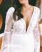 Deep V-neck Long Sleeves Mermaid Lace Dream Wedding Dresses, BGH034