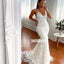 Sexy Spaghetti Strap Open-back Dream Wedding Dresses, BGH063