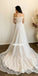 Elegant Off Shoulder Applique Tulle Long Wedding Dresses, BGH080