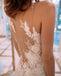 Elegant Applique See Though Lace Wedding Dresses, BGH085