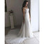 Charming Lace Formal A Line Cheap Long Beach Wedding Dresses, BGP236