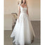 Cap Sleeve Simple Formal A Line Long Beach Wedding Dresses, BGP240