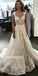 Affordable Unique Lace A Line Charming Bridal Long Wedding Dresses, BGP263