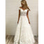 Cap Sleeve Lace A Line Formal Cheap Long Bridal Wedding Dresses, BGP253 - Bubble Gown