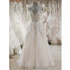 A Line Formal Spaghetti Strap Tulle Lace Cheap Long Wedding Dresses, BGP276 - Bubble Gown